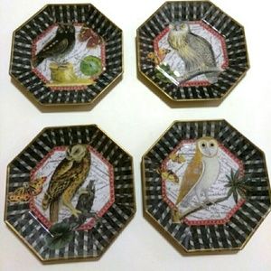 HOME DECOR Passiflora Glass Decorative Plates Set.